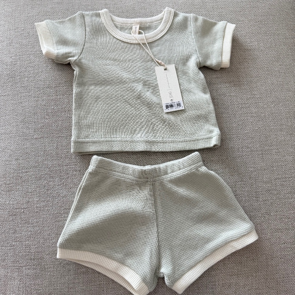 NWT Quincy Mae Waffle Knit Shorts Set